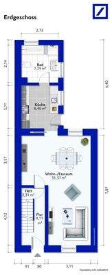 Grundriss Erdgeschoss - möbliert