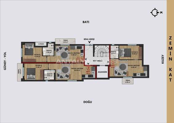 Apartments Near the Sea and Daily Amenities in Antalya Muratpasa
