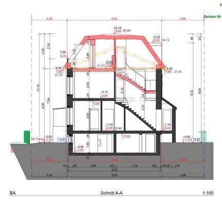 Schnitt Bestandshaus