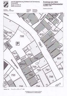 Lageplan Flurstück 800