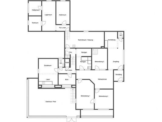 Untergeschoss mit Zwischenetage (KG)