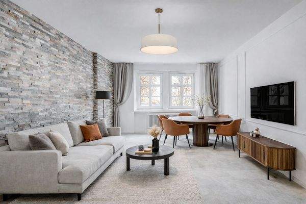 Visualisierung - Wohnzimmer mit Essbereich