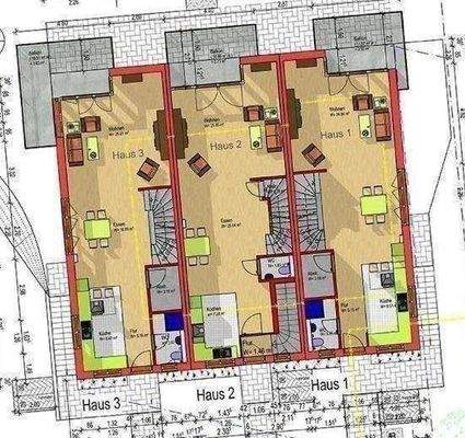 Erdgeschoss Süd mit NW-Balkon