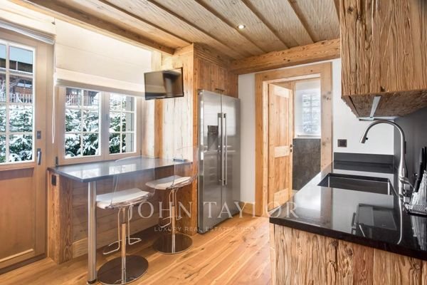 Kitchen Kitchen bar Stainless steel Wooden floor