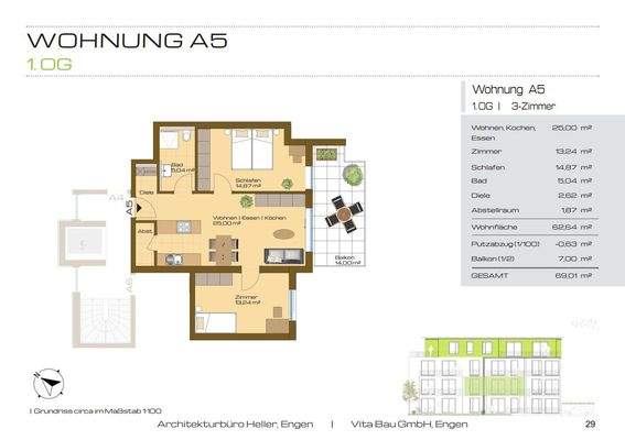 Grundriss WHG A5 - 3 Zimmer