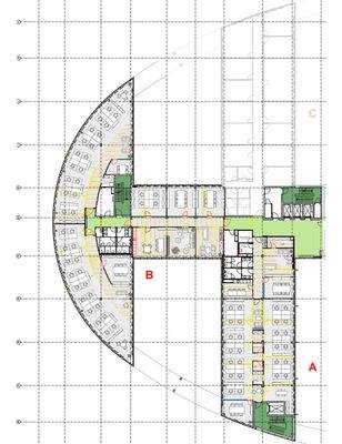 Grundriss 1. OG - open space