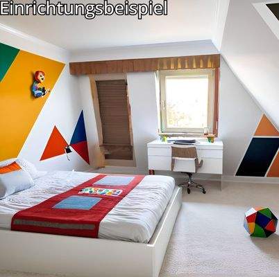 Einrichtungsbeispiel - Kinderzimmer im Dachgeschoss