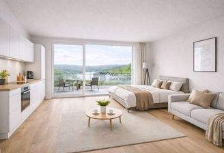 Herrliches Wohnen und Kochen mit Seeblick und Terrasse (Einzimmerwohnungen)