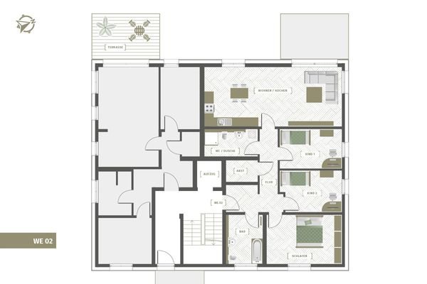 Grundriss Wohnung 2