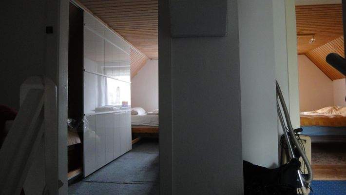 Blick auf die Schlafräume im 1. OG