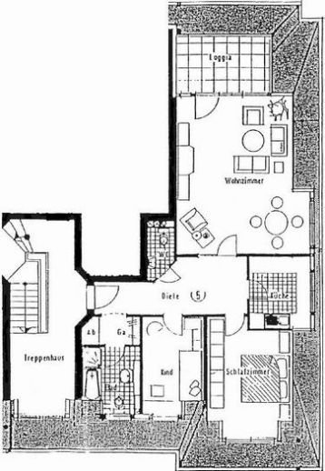 Exklusive 3-Zimmer-Wohnung mit 85m² Wfl. und Wintergarten im 1. OG, Bj. 1992