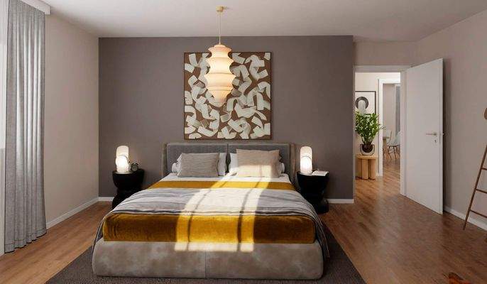 Helles und komfortables Schlafzimmer