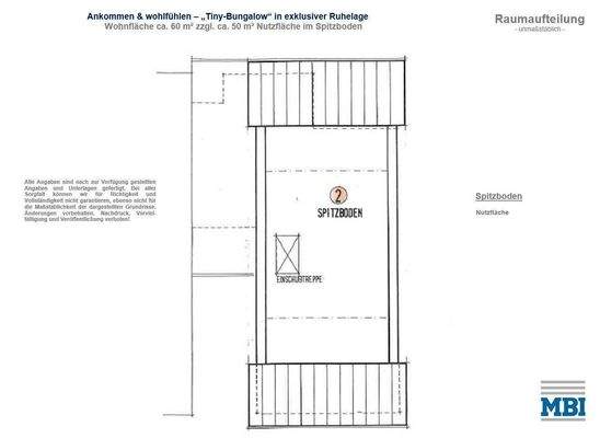 Grundriss Spitzboden
