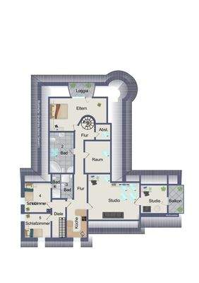 Dachgeschoss (kein Maßstab)