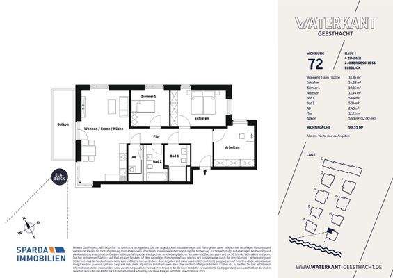 Grundriss Wohnung 72