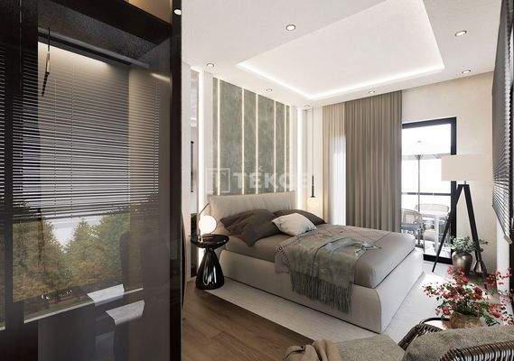 Apartments in a Complex 450 Meters from the Sea in Alanya Center