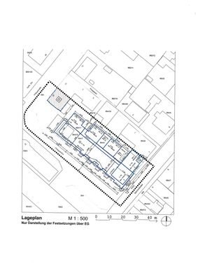 Lageplan Darstellung Festsetzungen über EG