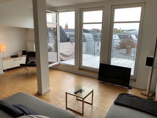 Perspektive aus Ihren Wohnzimmer zur Terrasse