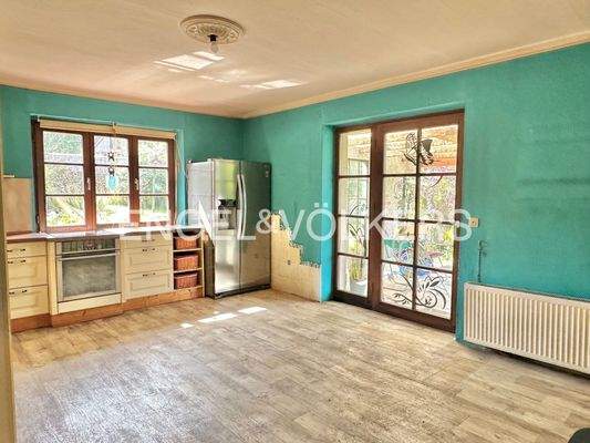 Von der Küche Zugang zur Terrasse