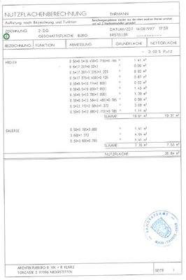 Nutzflächenberechnung 2.DG
