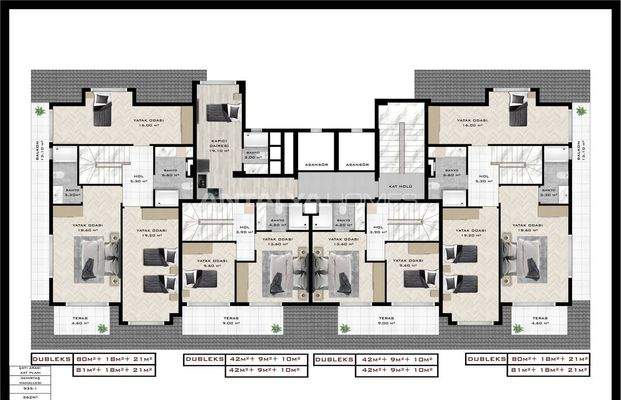 Stylish Flats with Nature and Sea Views in Alanya