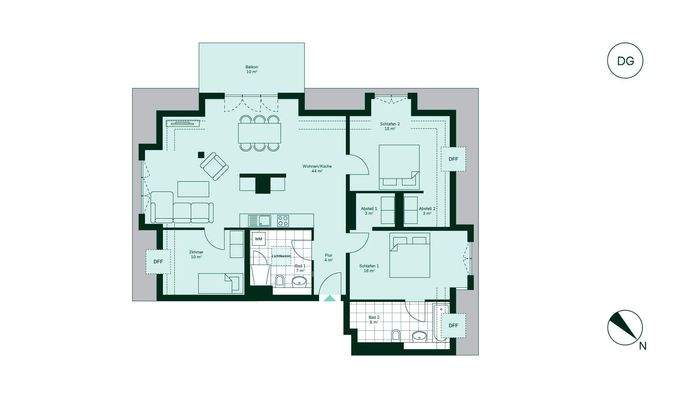 Komfortabler Grundriss