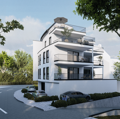 Ansicht mit Blick auf Eingang Tiefgarage