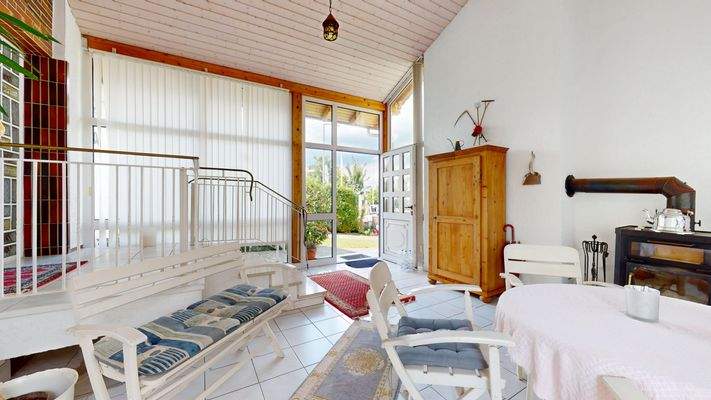 Wintergarten mit Kamin 