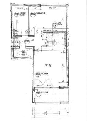 WE 19 Grundriss bemaßt
