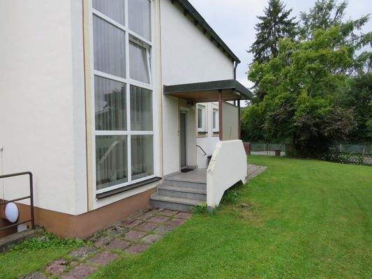 überdachter Hauseingang 