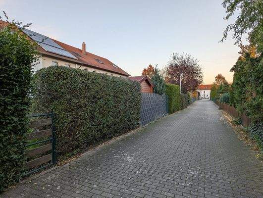 Gartentor auf Rückseite