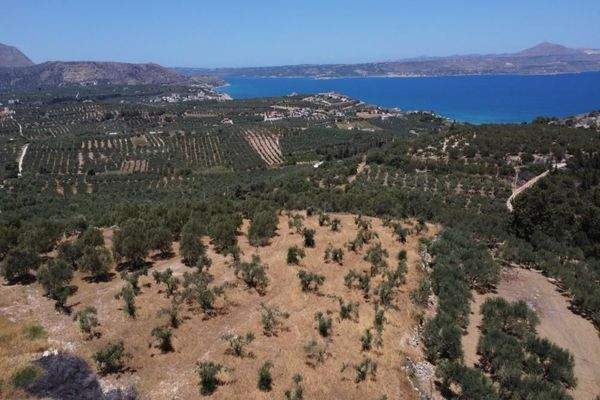 Kreta, Tsivaras: Grundstück in malerischer Lage mit Meerblick zu verkaufen