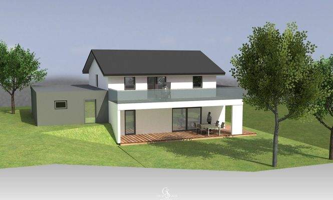 Rendering Baubewilligtes Haus Süd