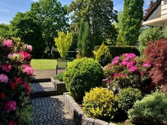 Terrasse mit Blumen