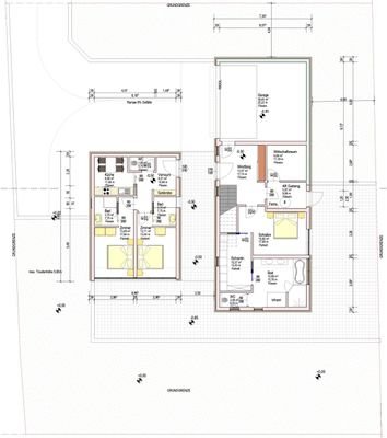 Grundriss EG mit Grundstück