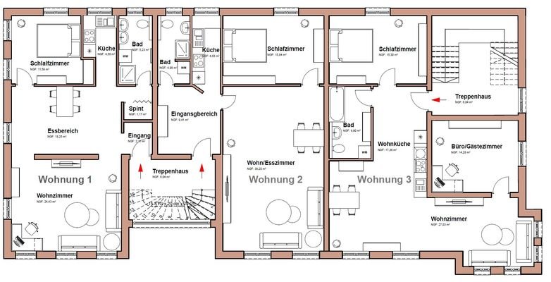 Grundriss 1. Obergeschoss Bahnhofstraße 34 Prüm