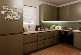 Die offene Wohnküche lädt zum gemeinsamen Kochen ein