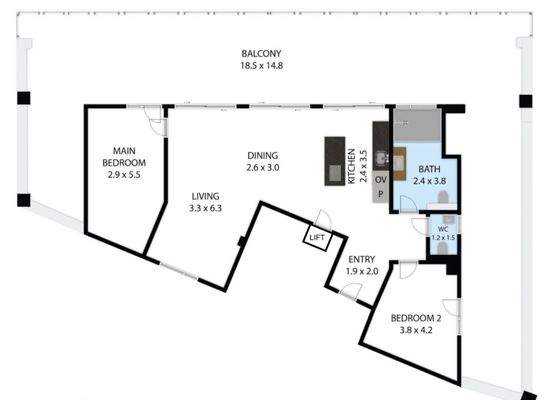 Penthouse Millstatt Plan 2D