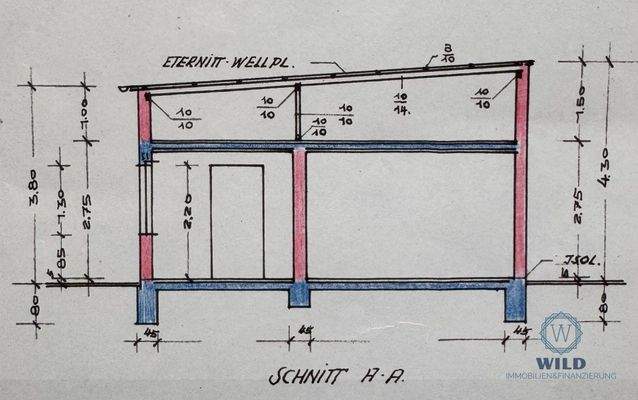 Grundriss-Schnitt-Bienenhaus