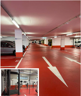 Tiefgarage und Fahrrad-Stellplätze