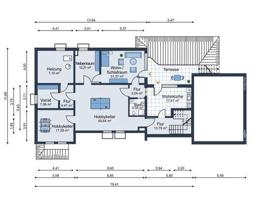 Grundriss Untergeschoss
