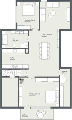 Grundriss DG / Wohnung 