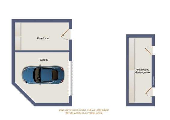 Grundriss Garage und Abstellraum