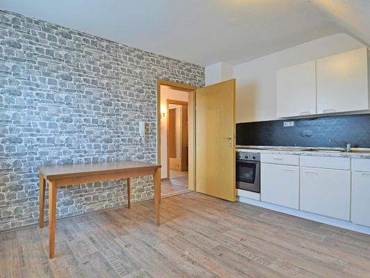 ... die Küche  im Dachgeschoss