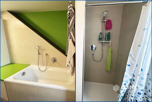 Dusche und Badewanne