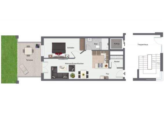 Grundriss Erdgeschosswohnung