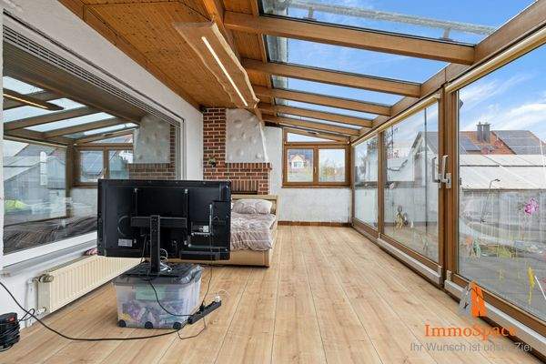 Blick in den XXL-Wintergarten