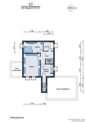 Grundrissskizze, Kellergeschoss,teilunterkellert