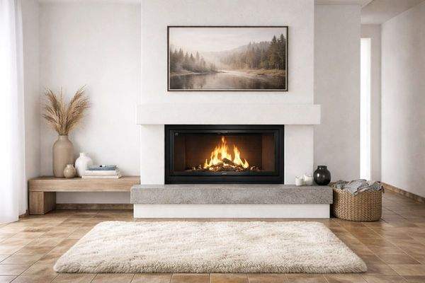 Kamin Visualisierung modern