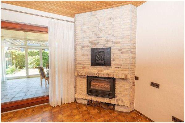 Kaminofen im Wohnzimmer